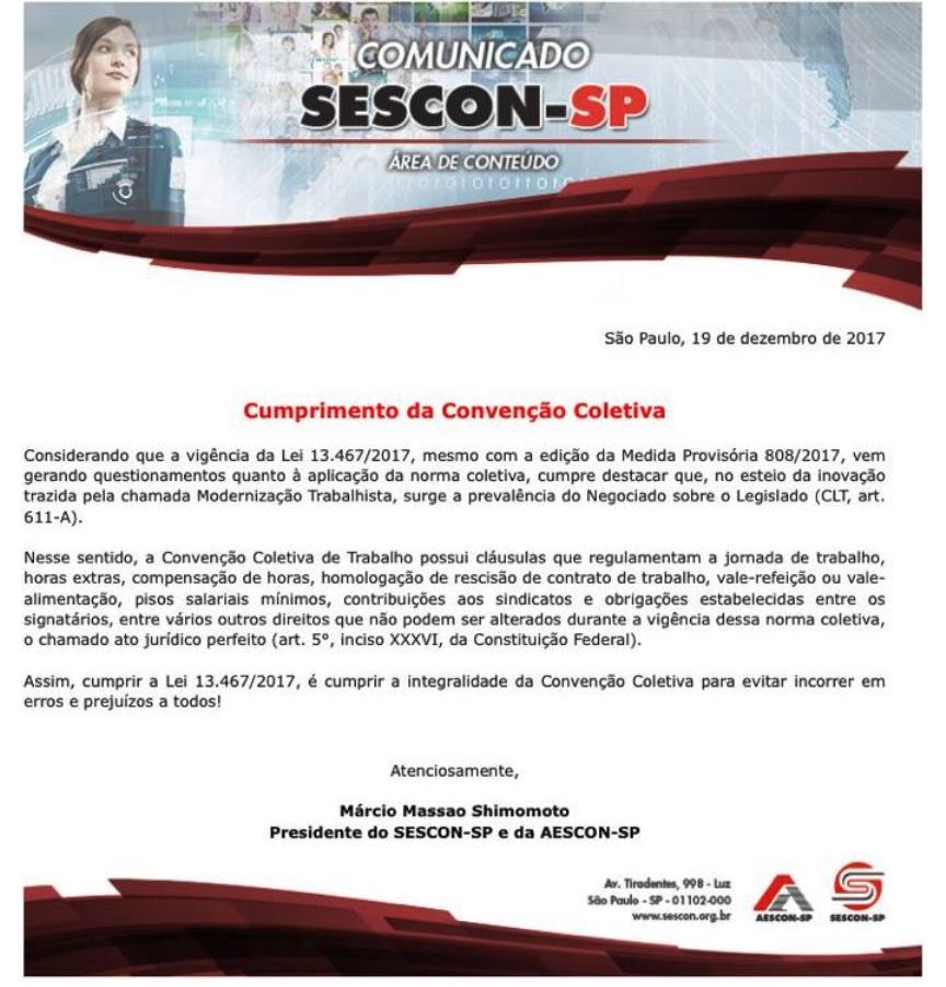 Sescon Cumprimento CCT