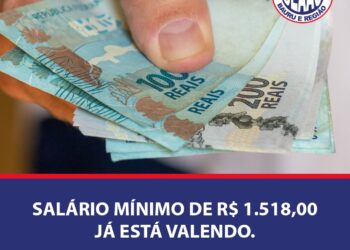 Salário Mínimo de R$ 1.518,00 já está valendo!